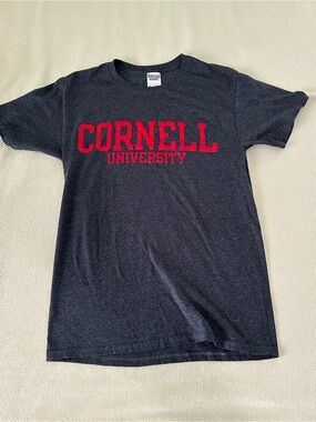 Jerzees Cornell University Charcoal Heather Graphic Tee Shirt Small S